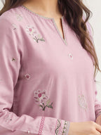 2 Piece Lawn Slub Suit- Embroidered (Pret)