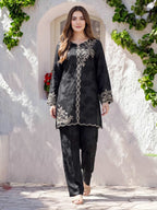 2 Piece Silk Suit- Embroidered (Pret)