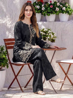 2 Piece Silk Suit- Embroidered (Pret)