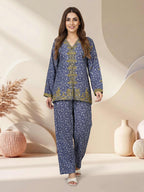 Silk Co-ord Set- Embroidered
