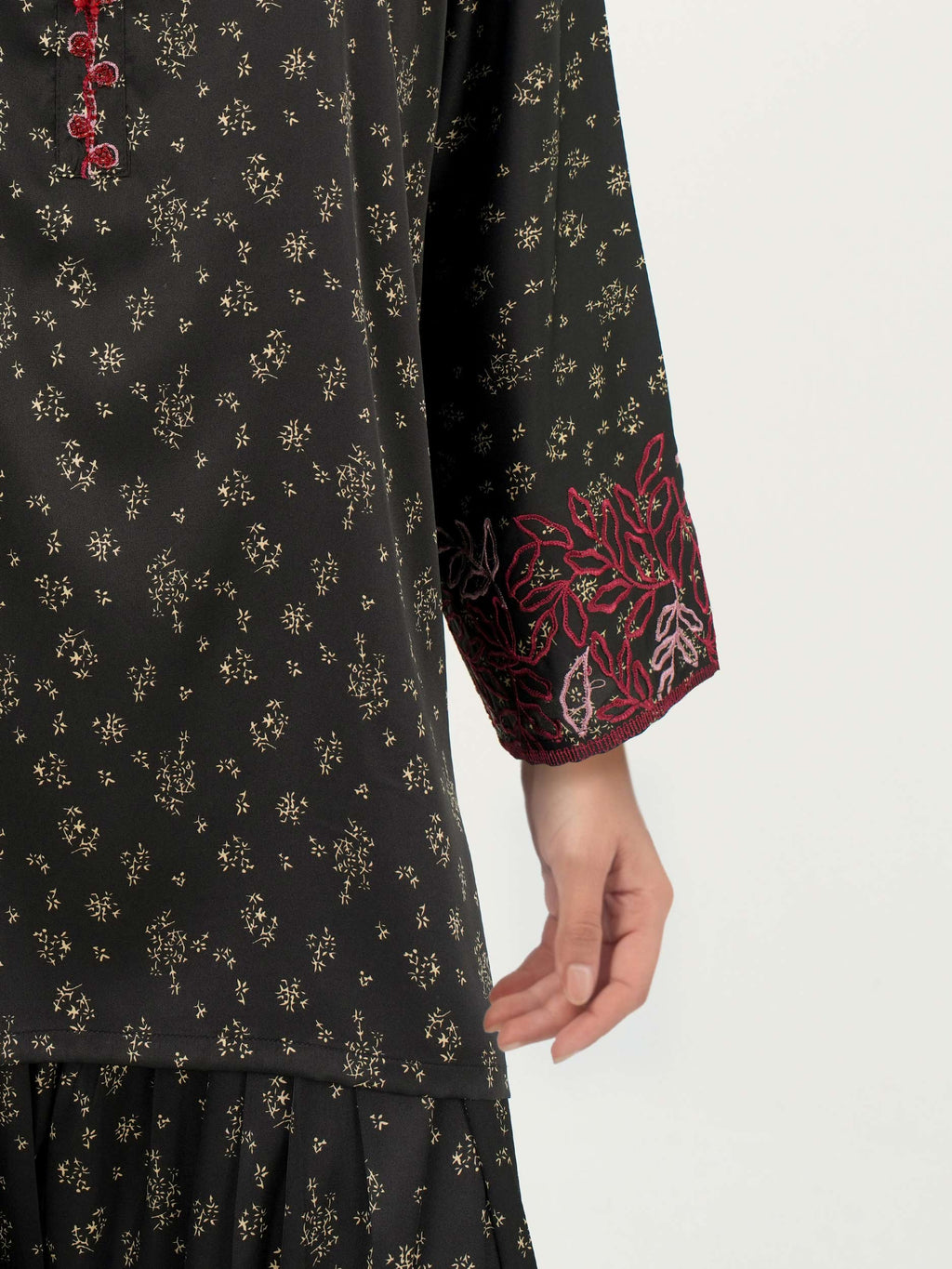 Silk Co-ord Set- Embroidered