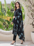 3 Piece Silk Suit- Embroidered (Pret)