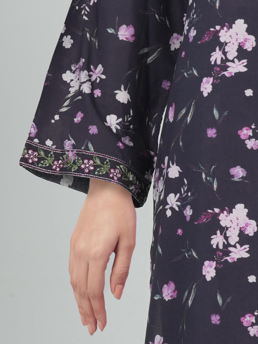 2 Piece Viscose Cotton Suit- Embroidered (Pret)