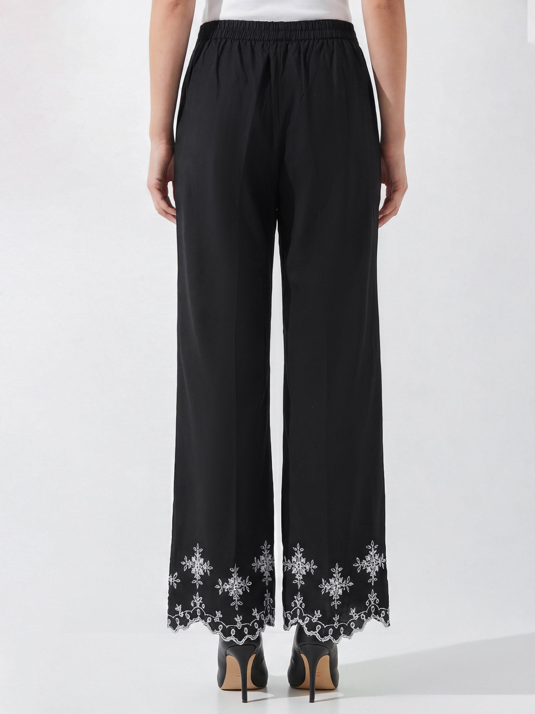Cambric Trousers- Embroidered (Pret)