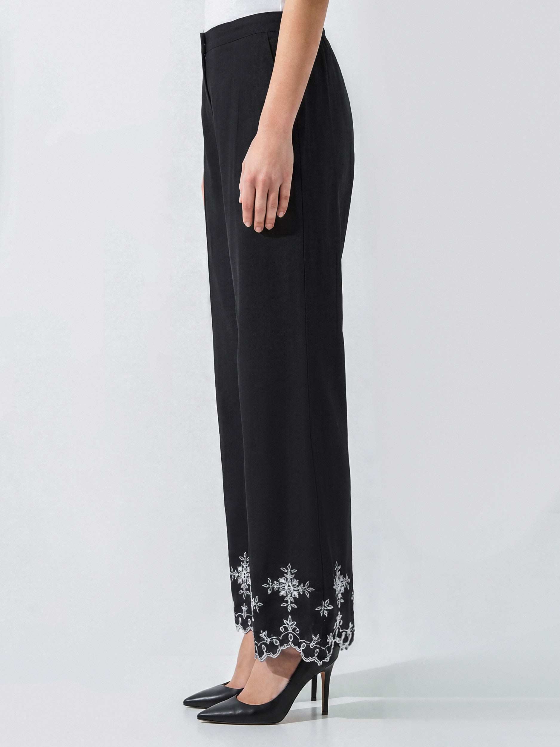 Cambric Trousers- Embroidered (Pret)