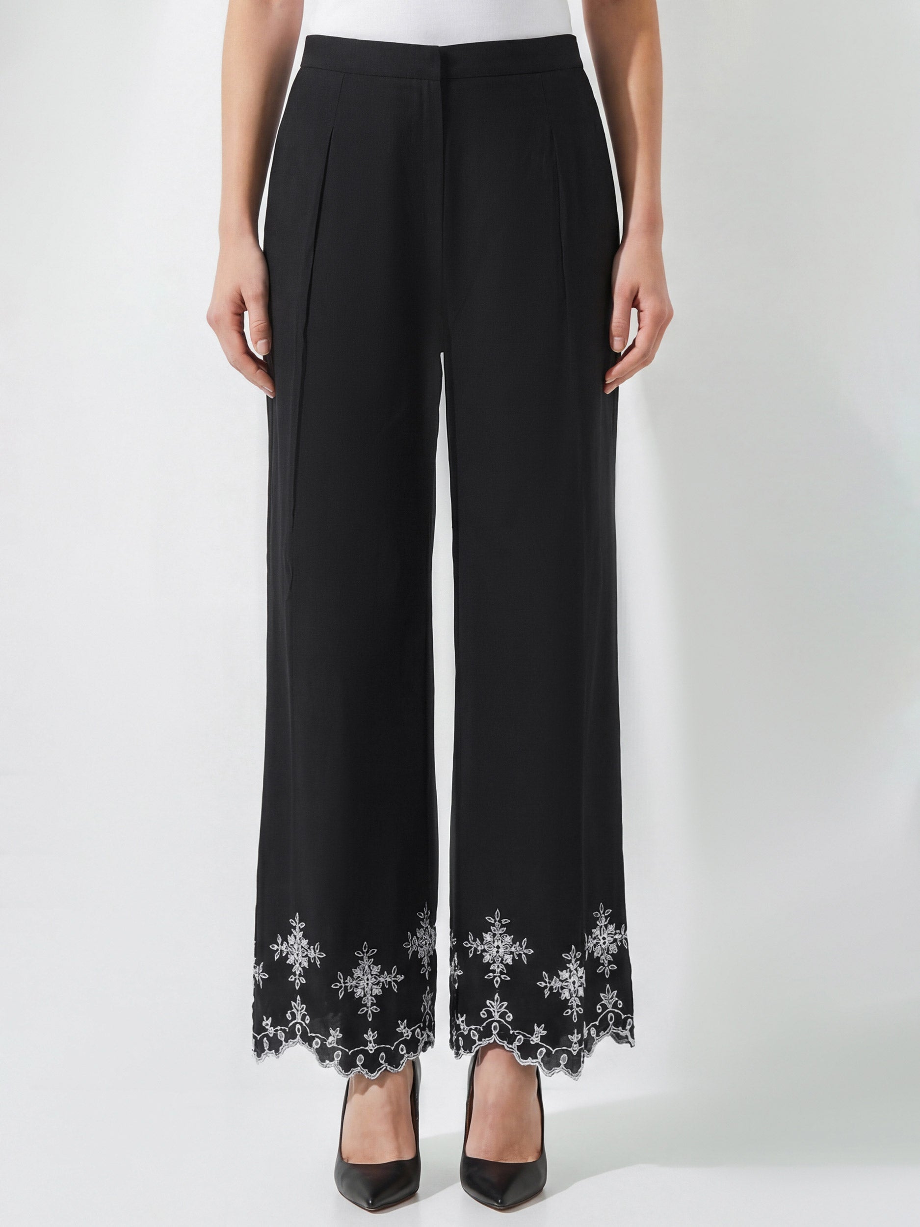 Cambric Trousers- Embroidered (Pret)