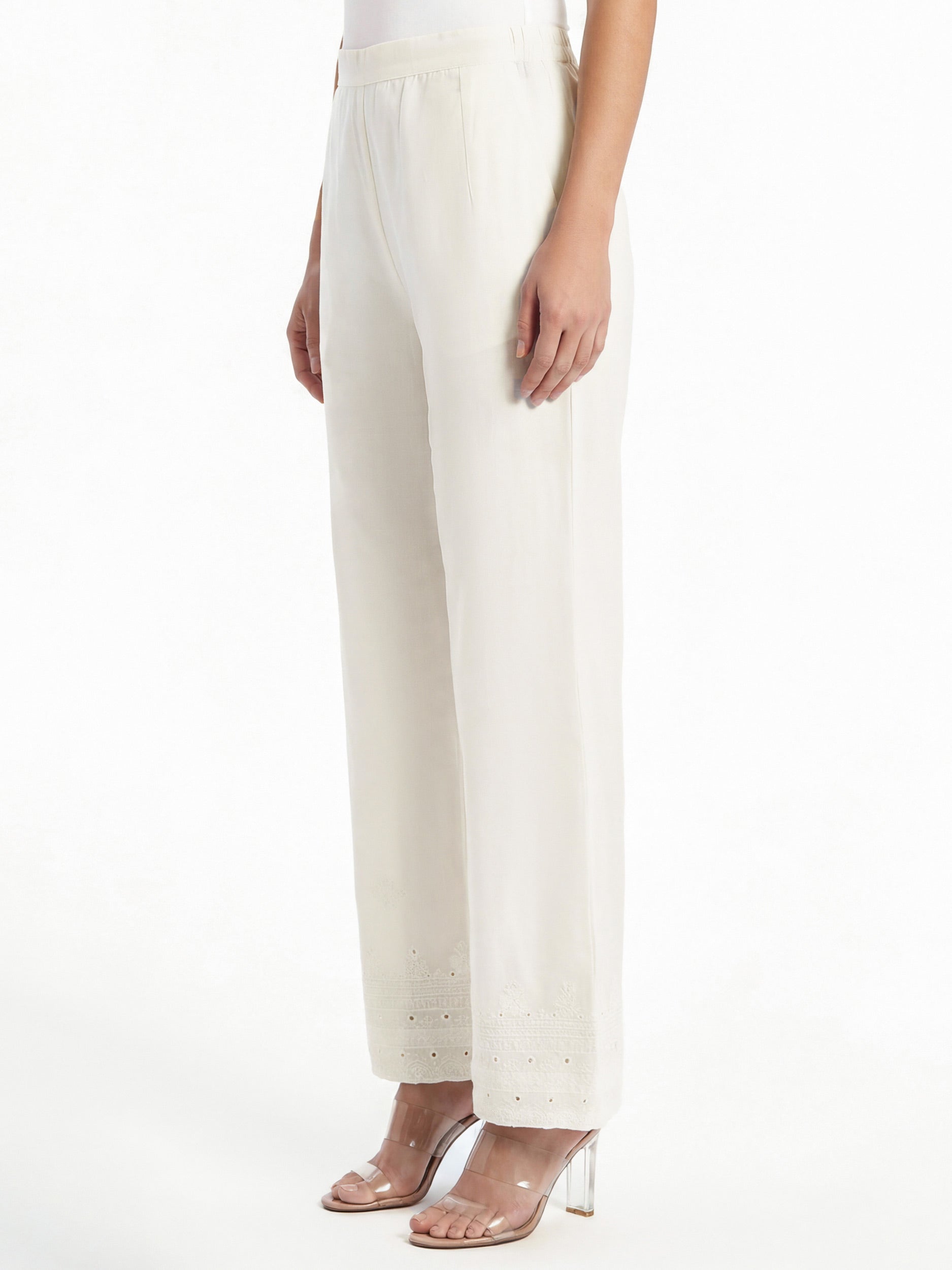 Cambric Trousers- Embroidered (Pret)