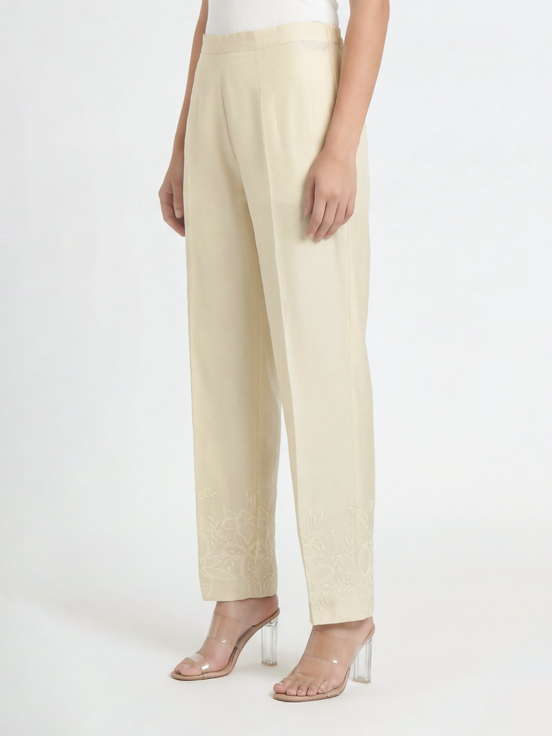 Cambric Trousers- Embroidered (Pret)