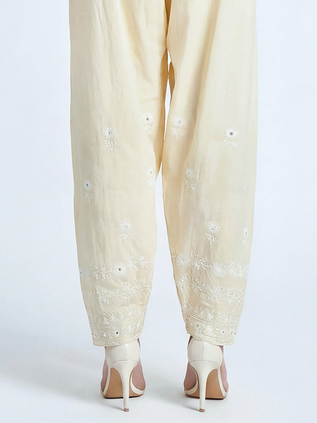 Cambric Shalwar- Embroidered (Pret)