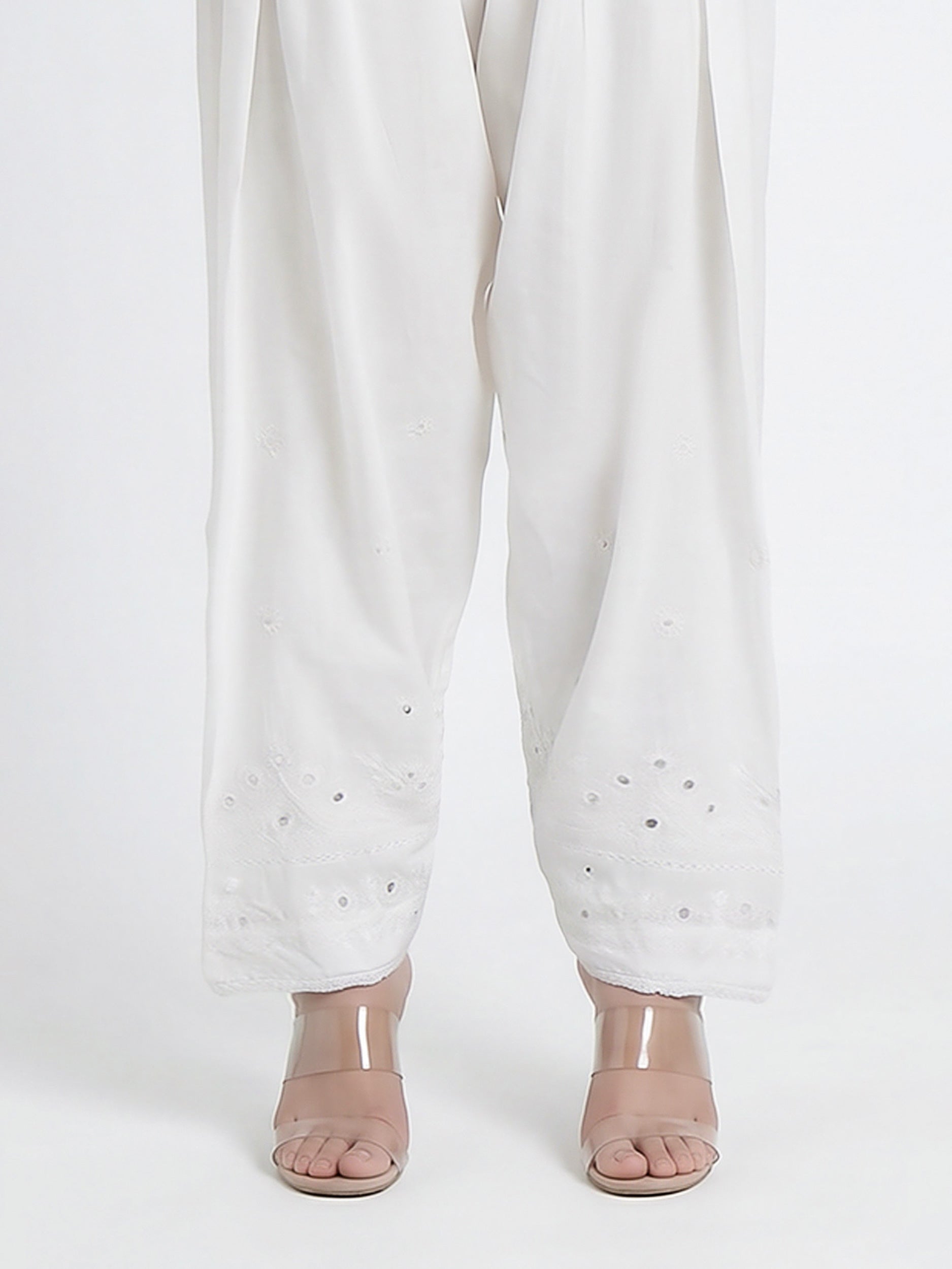 Cambric Shalwar- Embroidered (Pret)