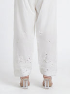 Cambric Shalwar- Embroidered (Pret)