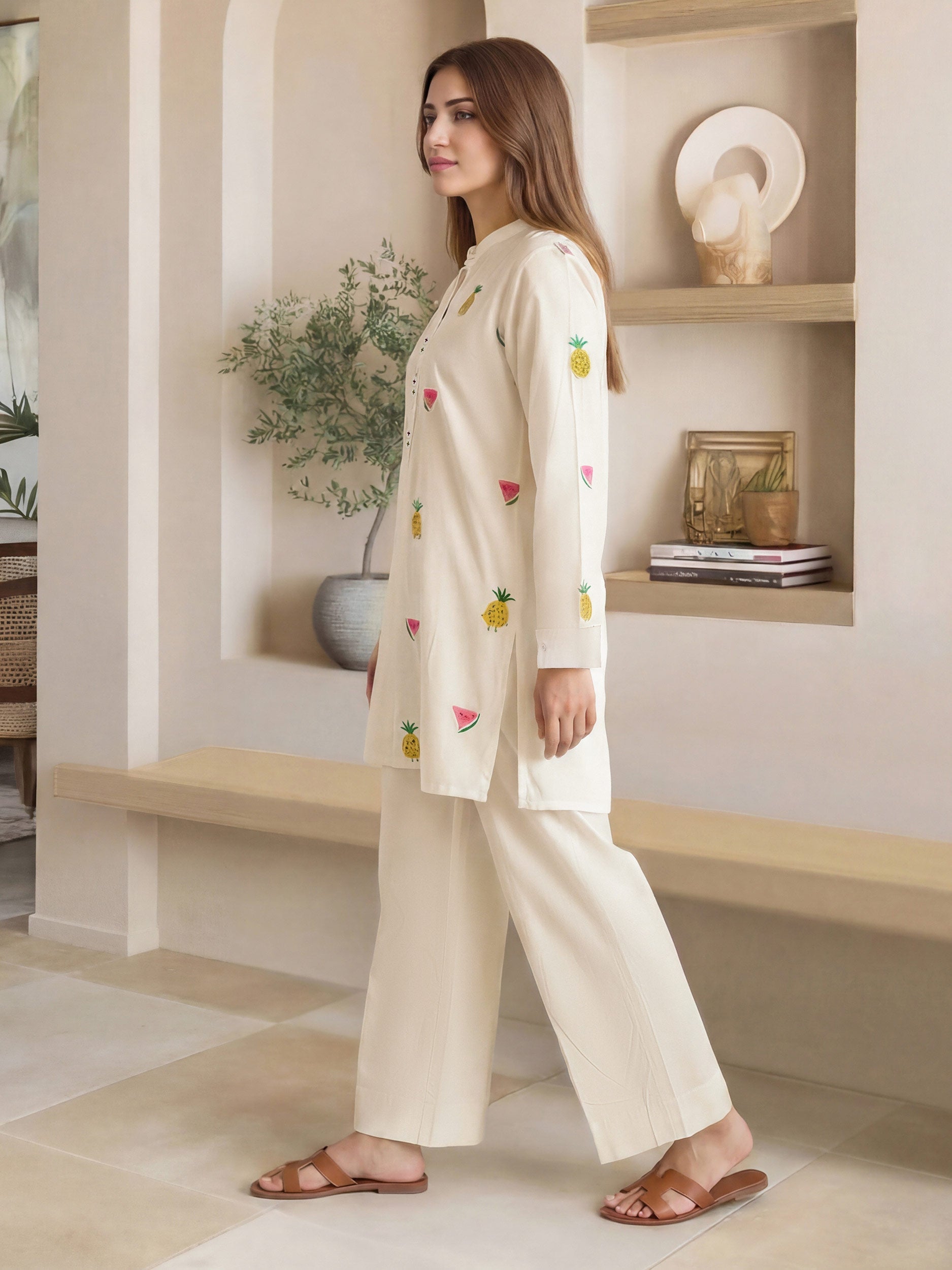 Lawn Shirt- Embroidered (Pret)