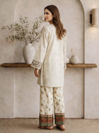 2 Piece Lawn Slub Suit- Embroidered (Pret)