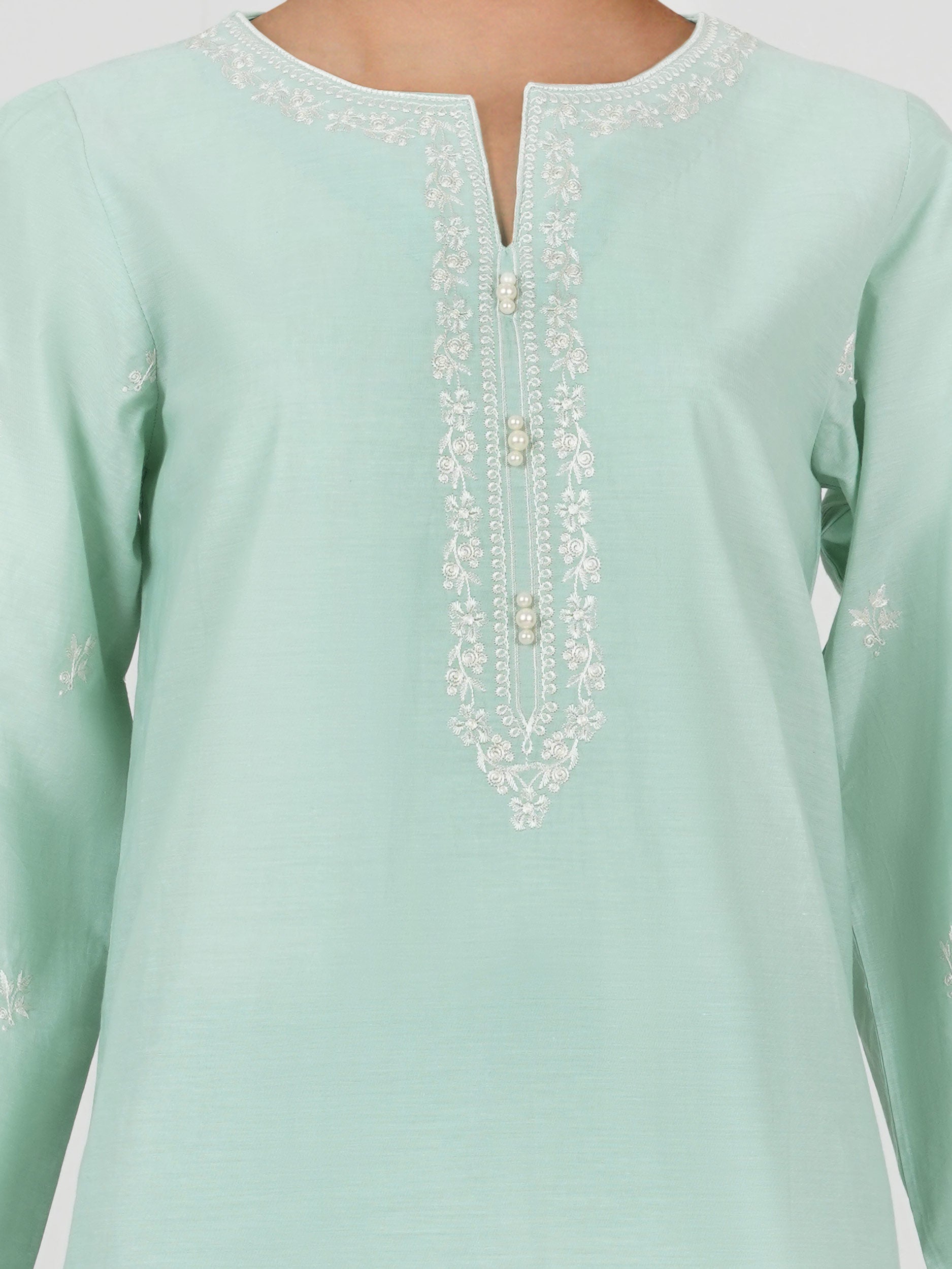 2 Piece Yarn Dyed Suit- Embroidered (Pret)