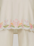2 Piece Satin Suit- Embroidered (Pret)