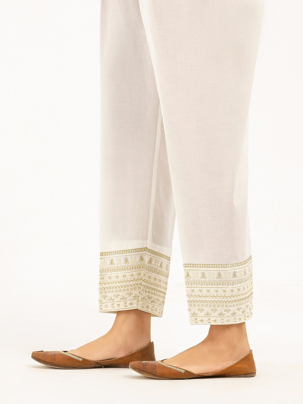 Cambric Trousers-Embroidered (Pret)