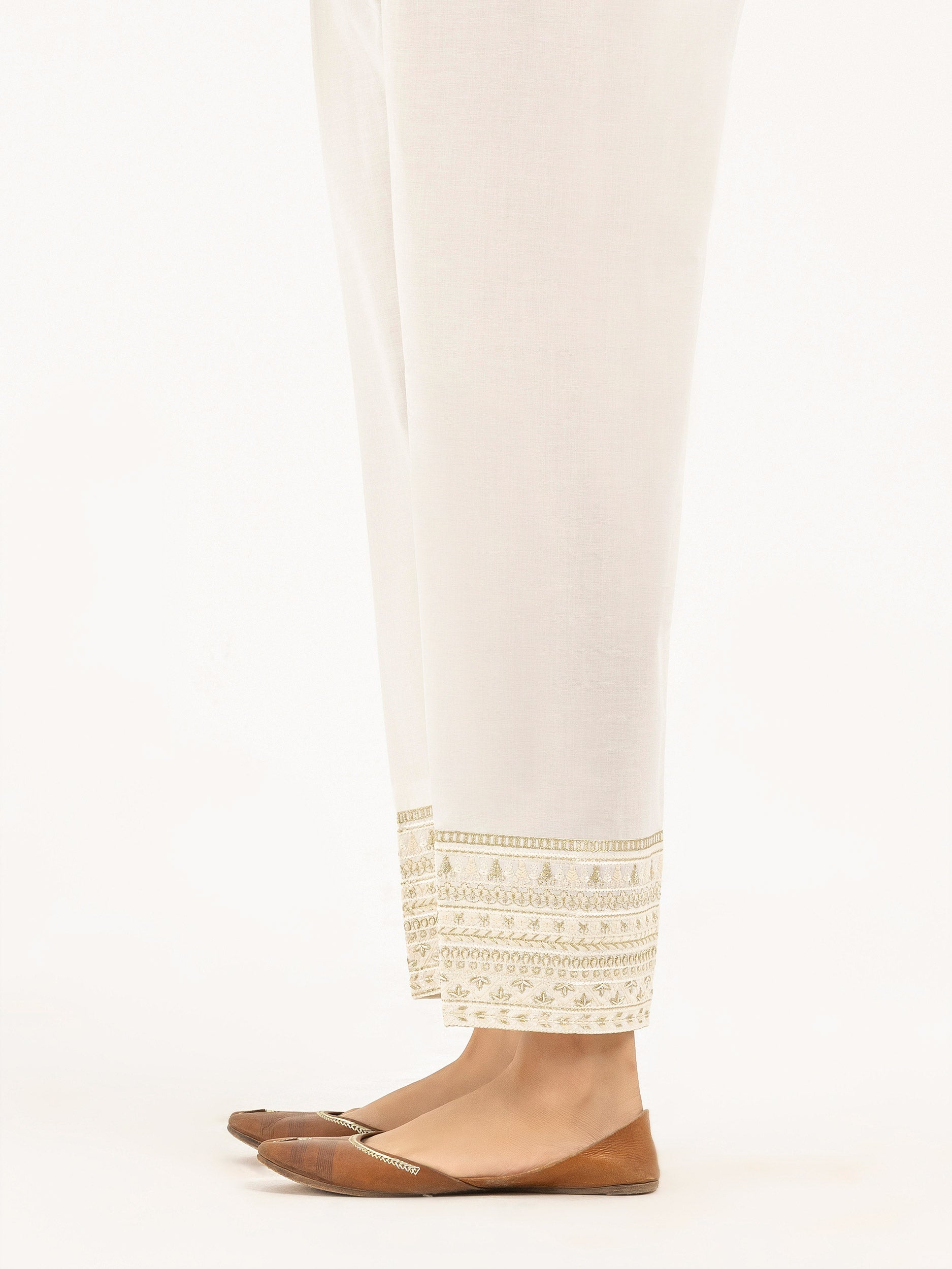 Cambric Trousers-Embroidered (Pret)