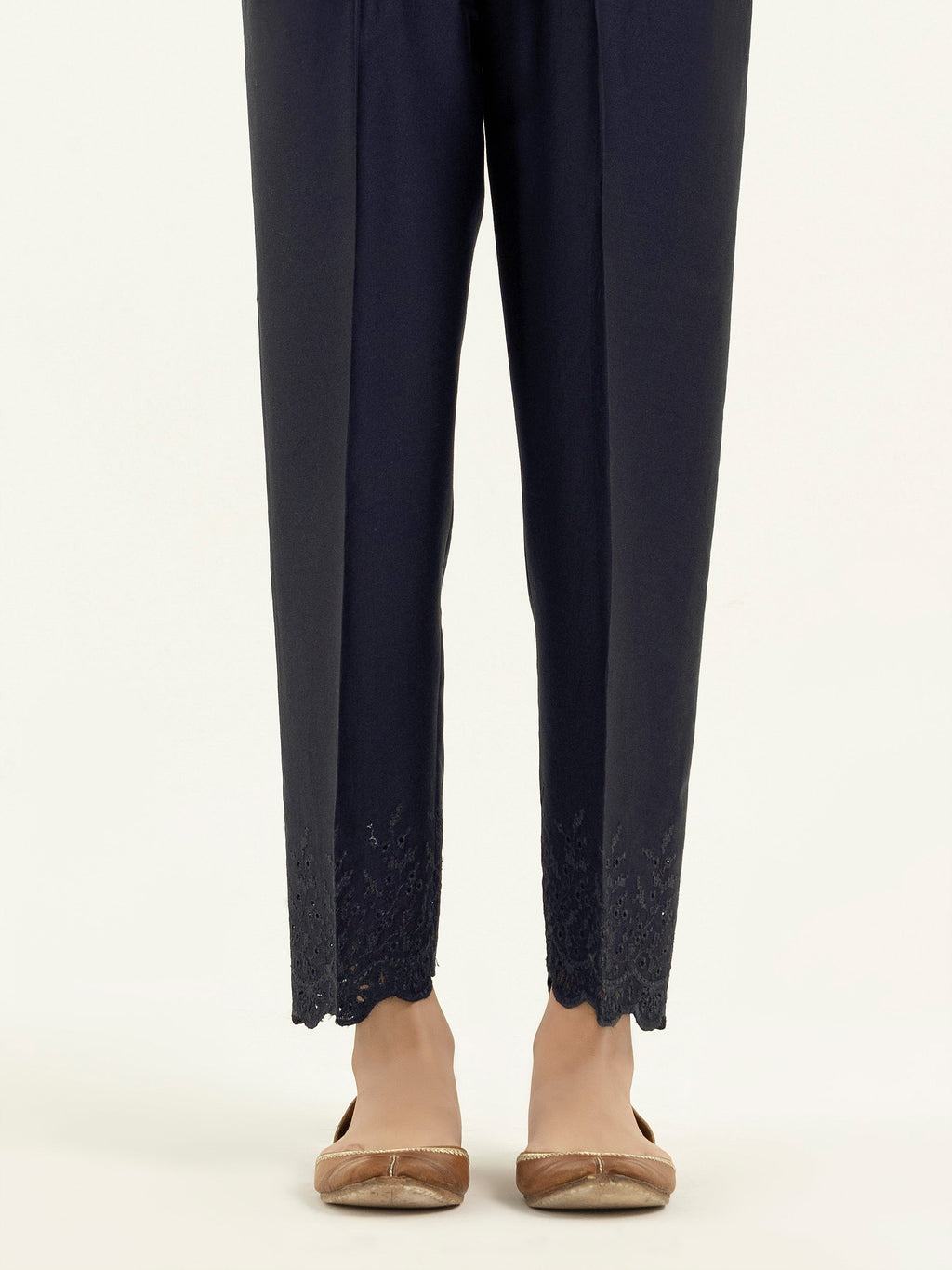 Satin Trousers-Embroidered (Pret)