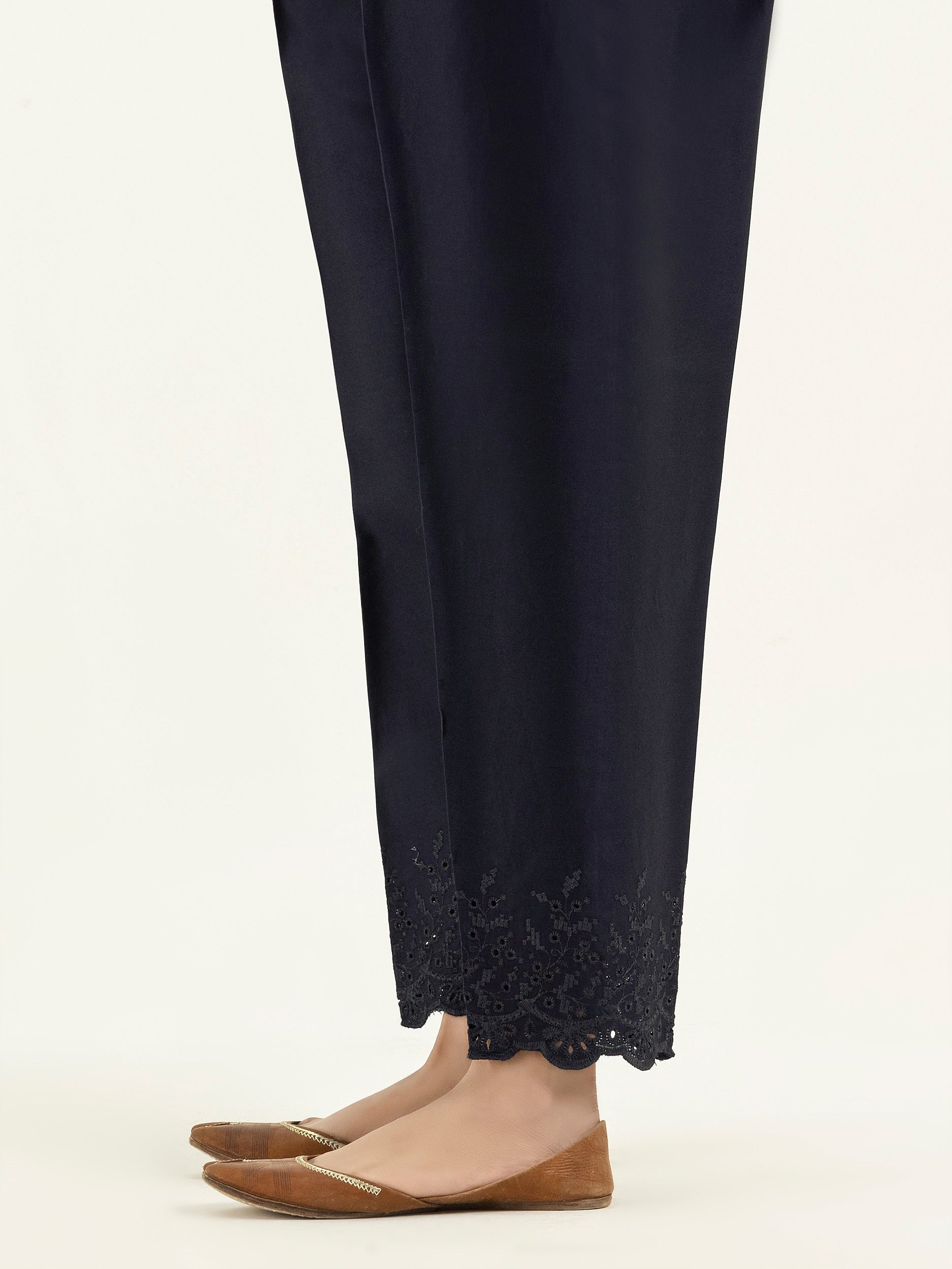 Satin Trousers-Embroidered (Pret)
