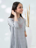 2 Piece Cambric Suit-Embroidered