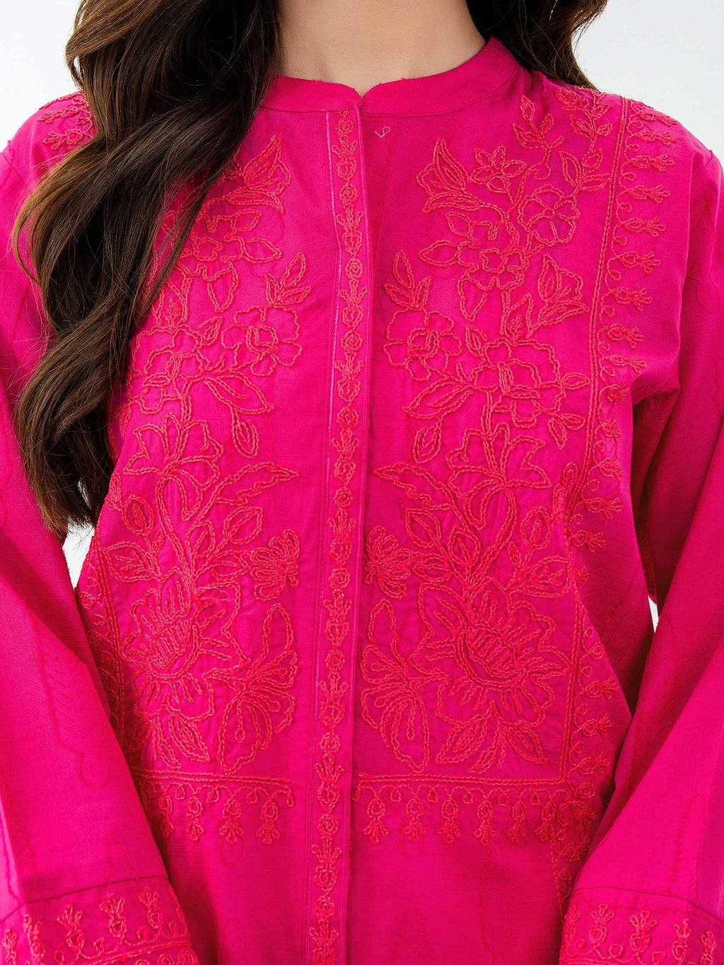 Jacquard Kurti-Embroidered (Pret)