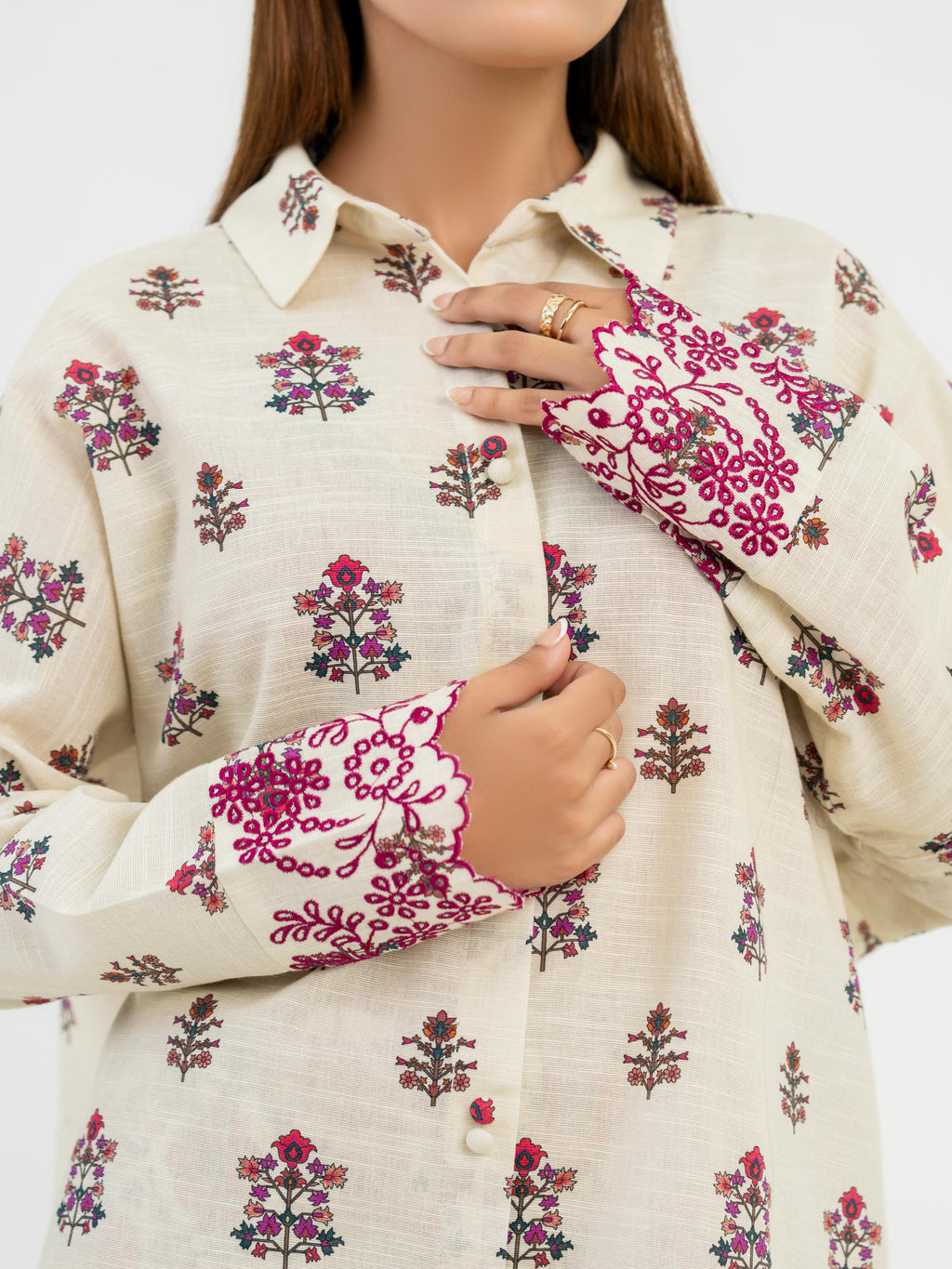 2 Piece Khaddar Suit-Embroidered