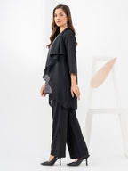 Georgette Cardigan With Slip