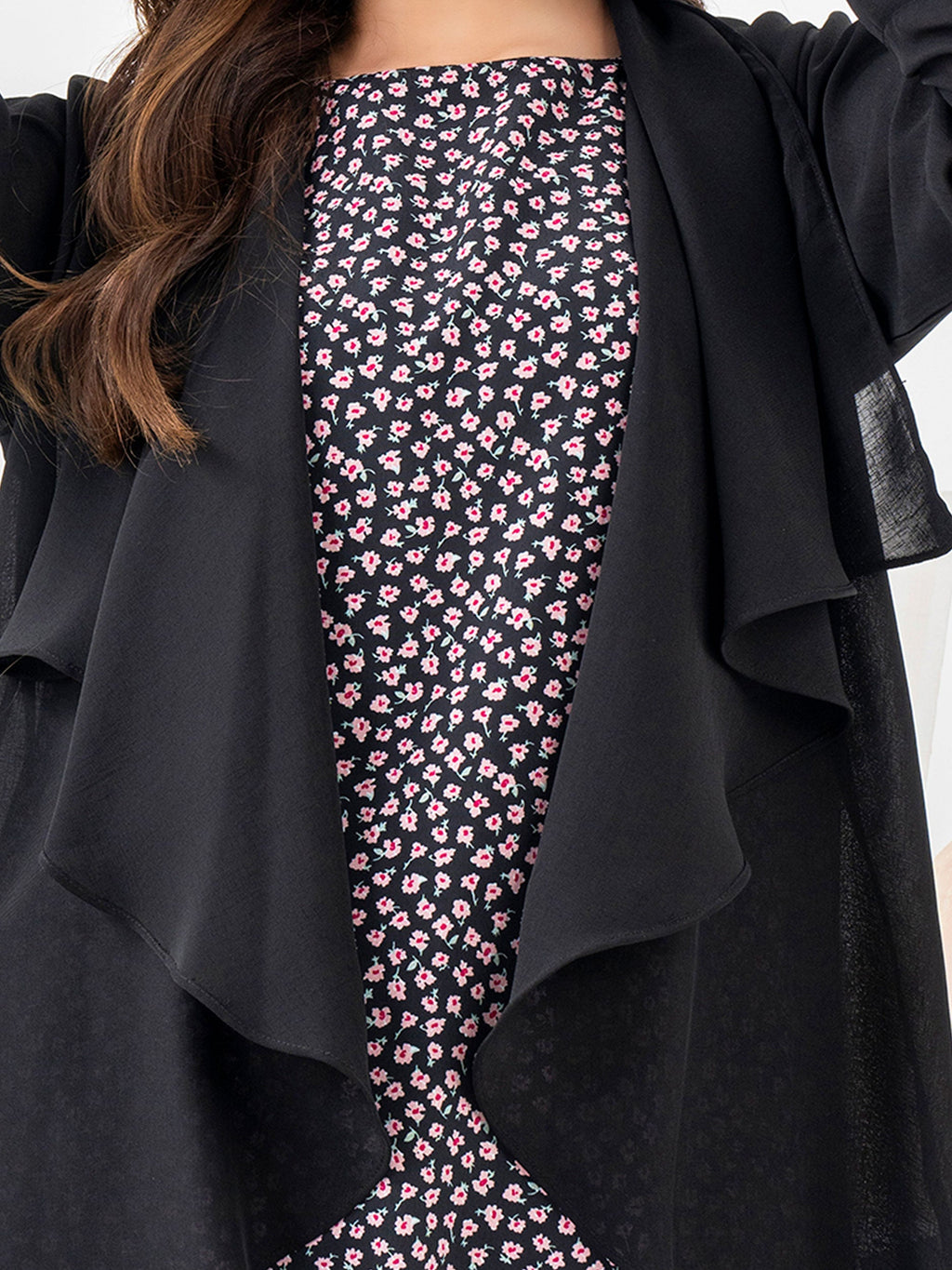 Georgette Cardigan With Slip