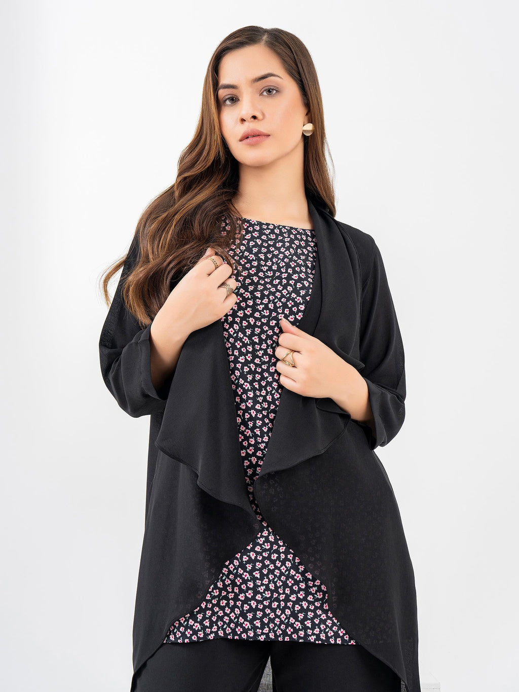 Georgette Cardigan With Slip