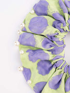 Pearl Embellished Printed Hair Tie