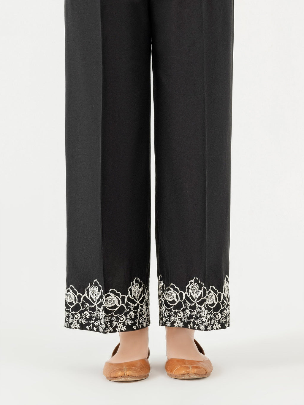 Cambric Trousers-Embroidered (Pret)