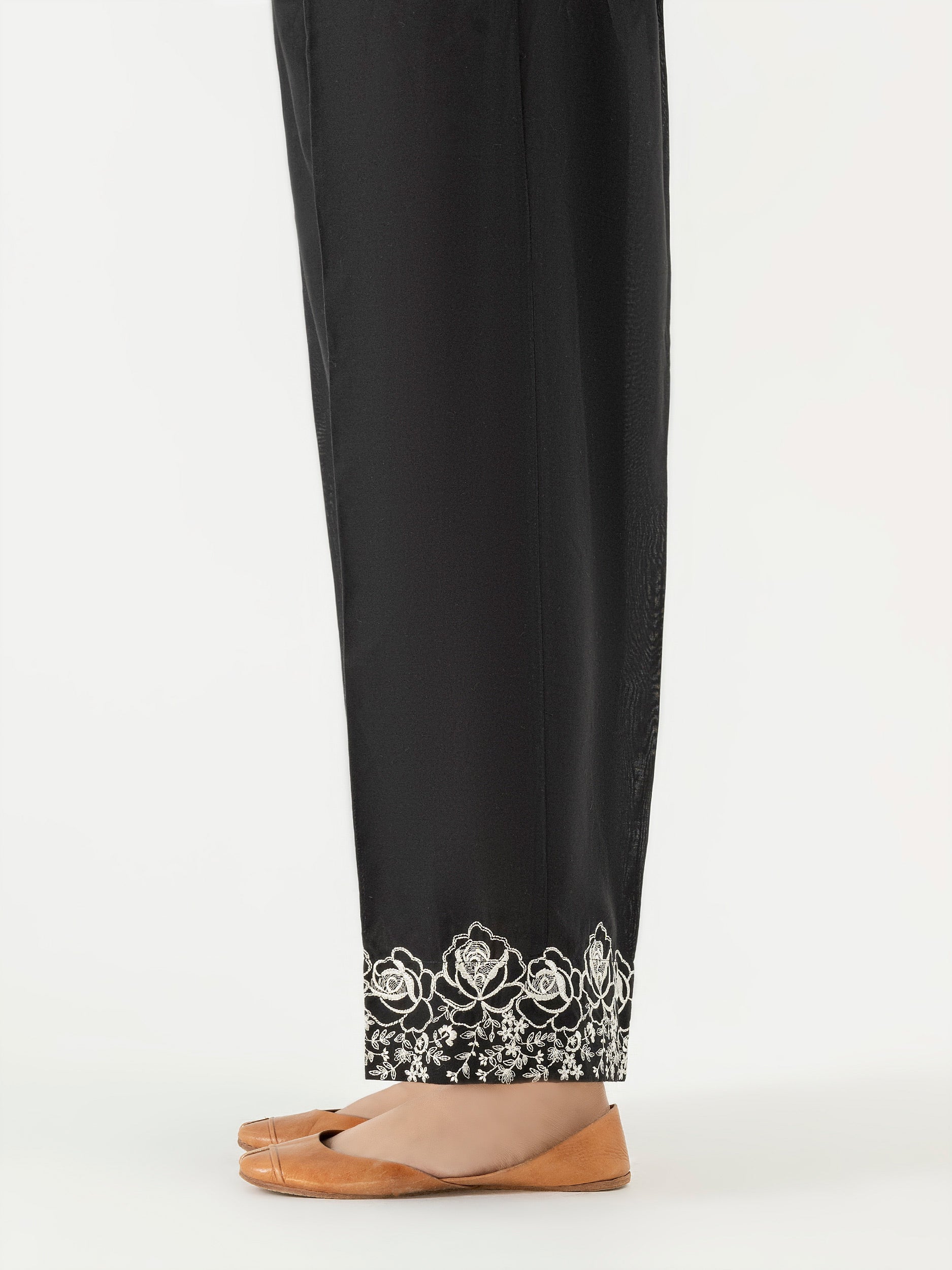 Cambric Trousers-Embroidered (Pret)
