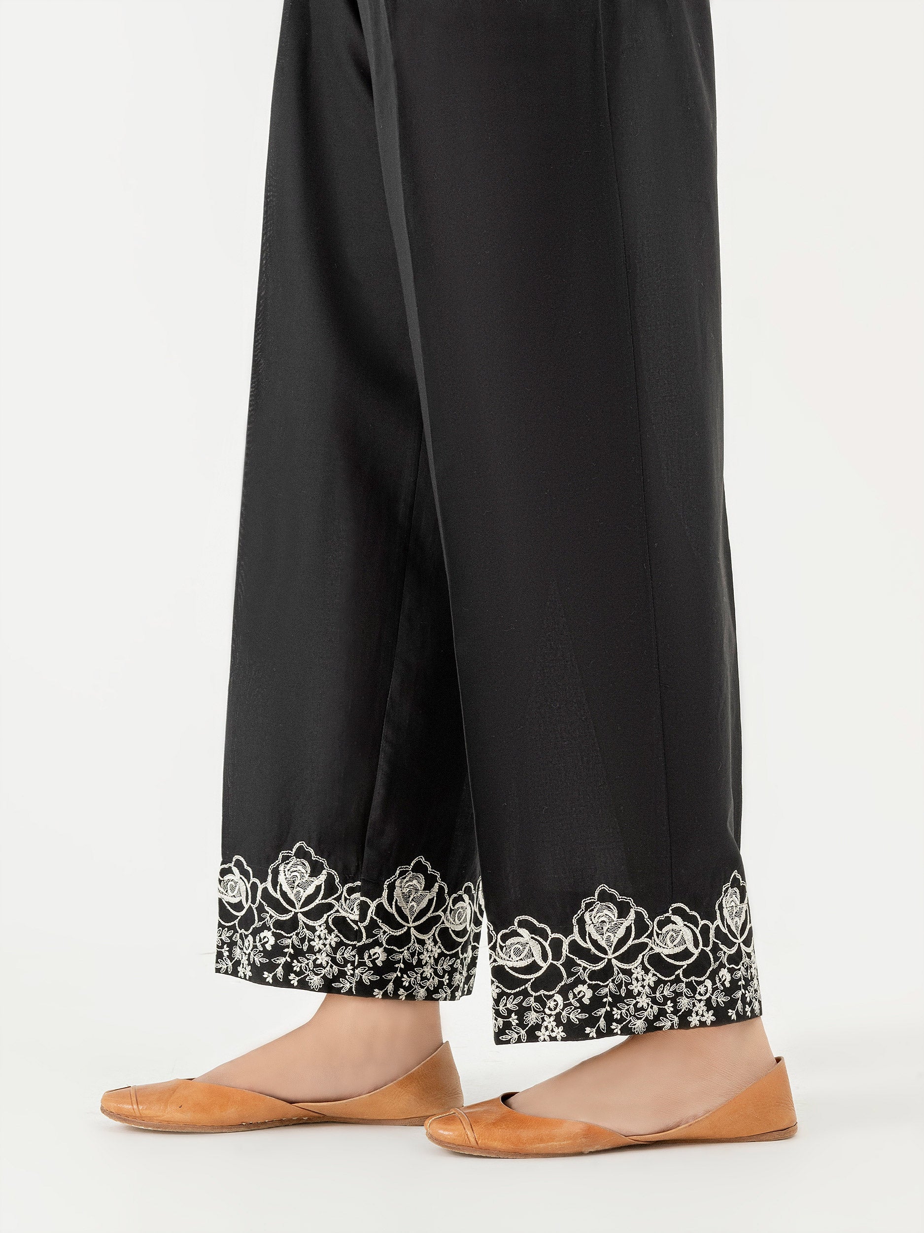 Cambric Trousers-Embroidered (Pret)