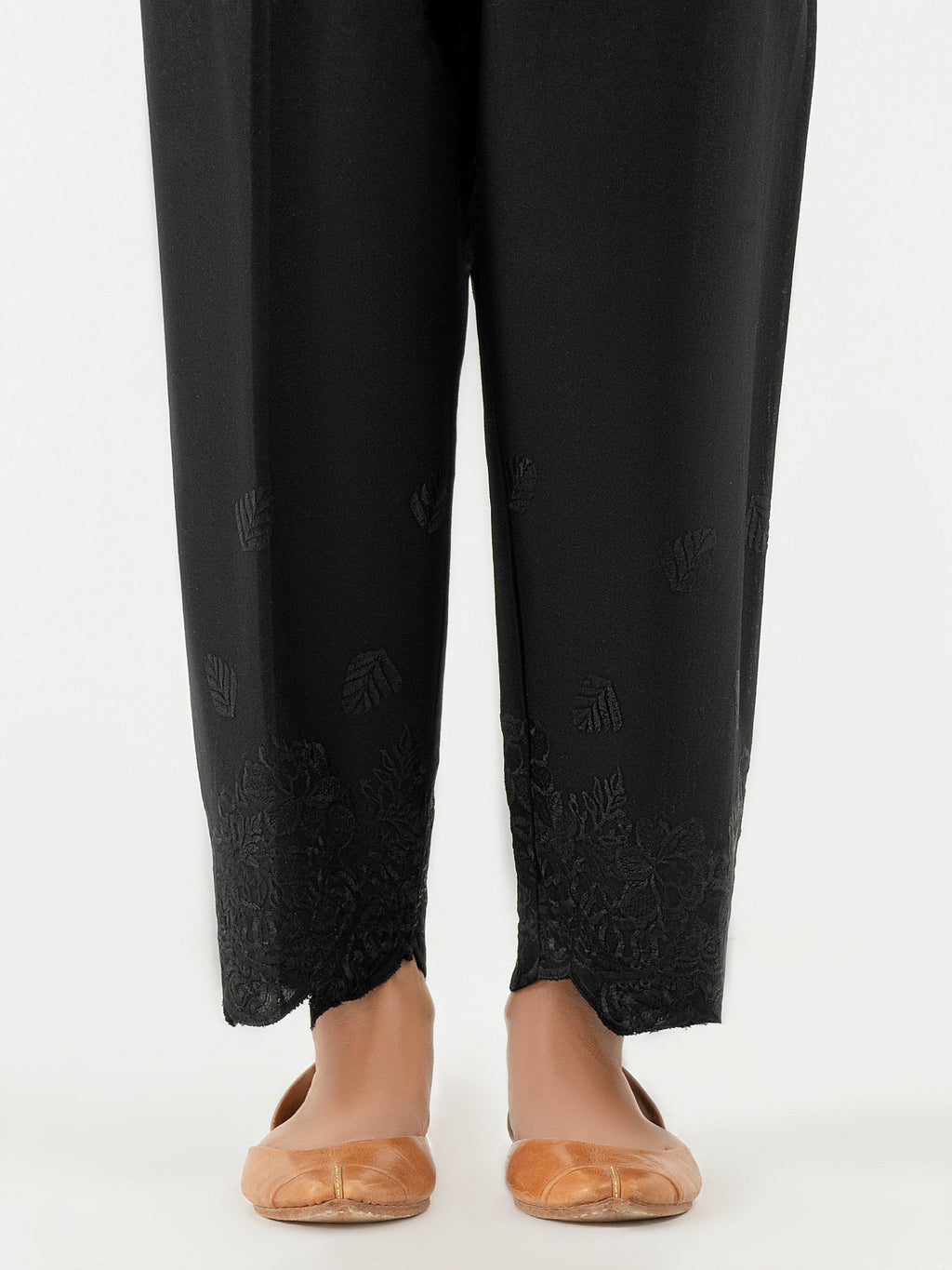Embroidered Khaddar Trousers (Pret)