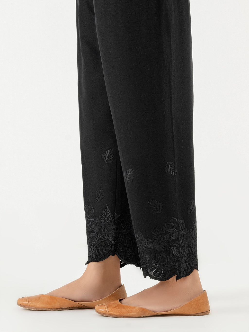 Embroidered Khaddar Trousers (Pret)