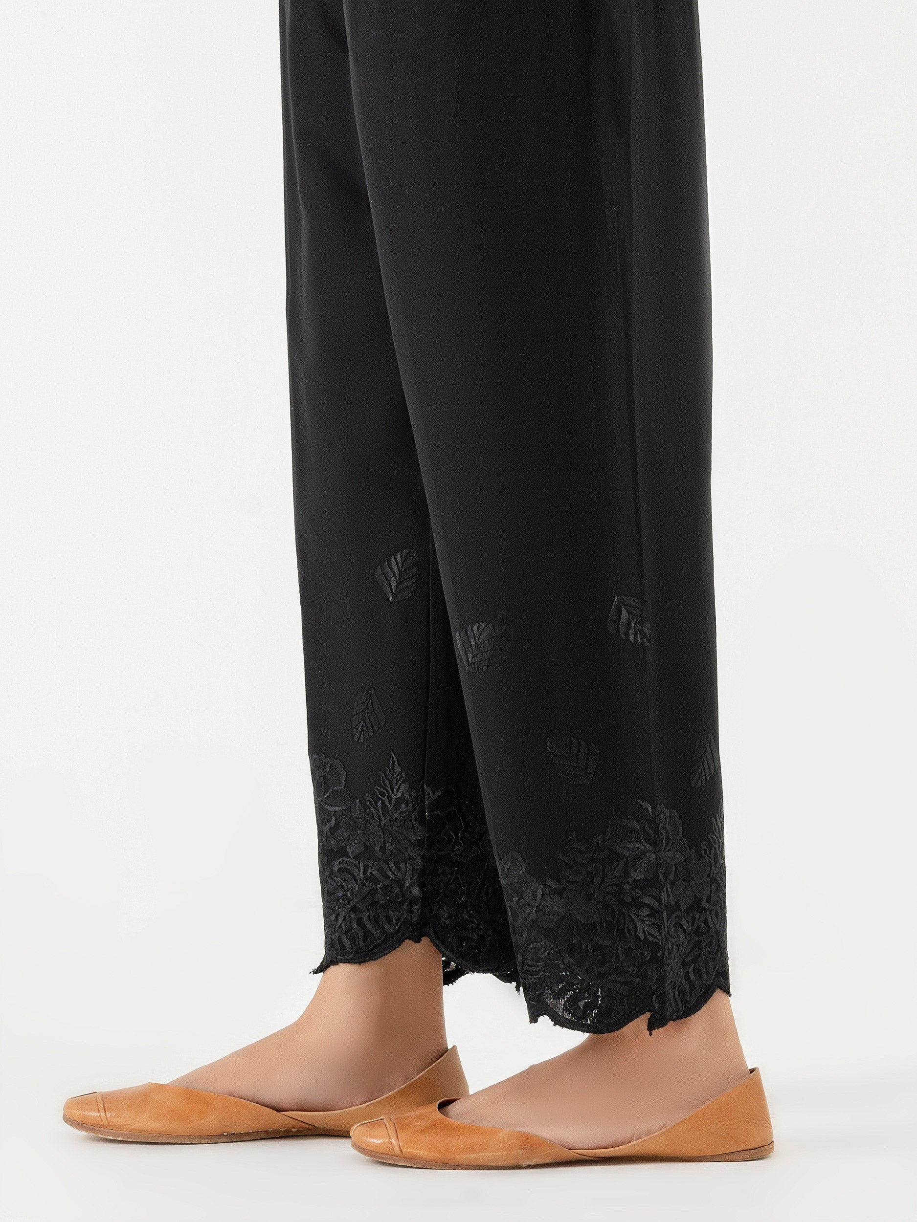 Embroidered Khaddar Trousers (Pret)