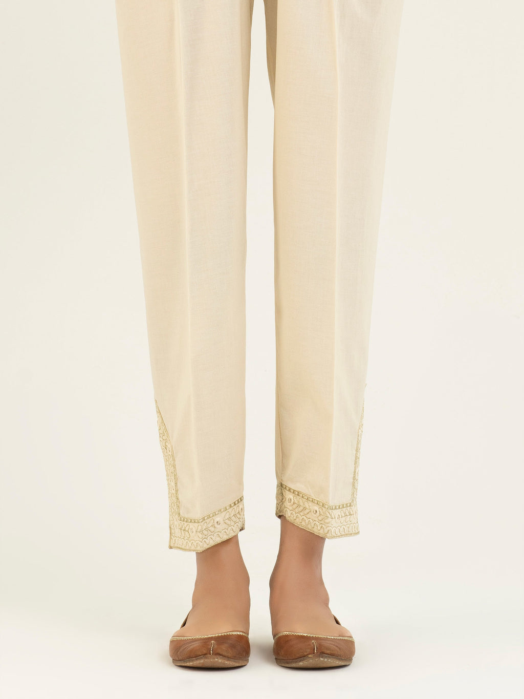 Cambric Trouser-Embroidered (Pret)