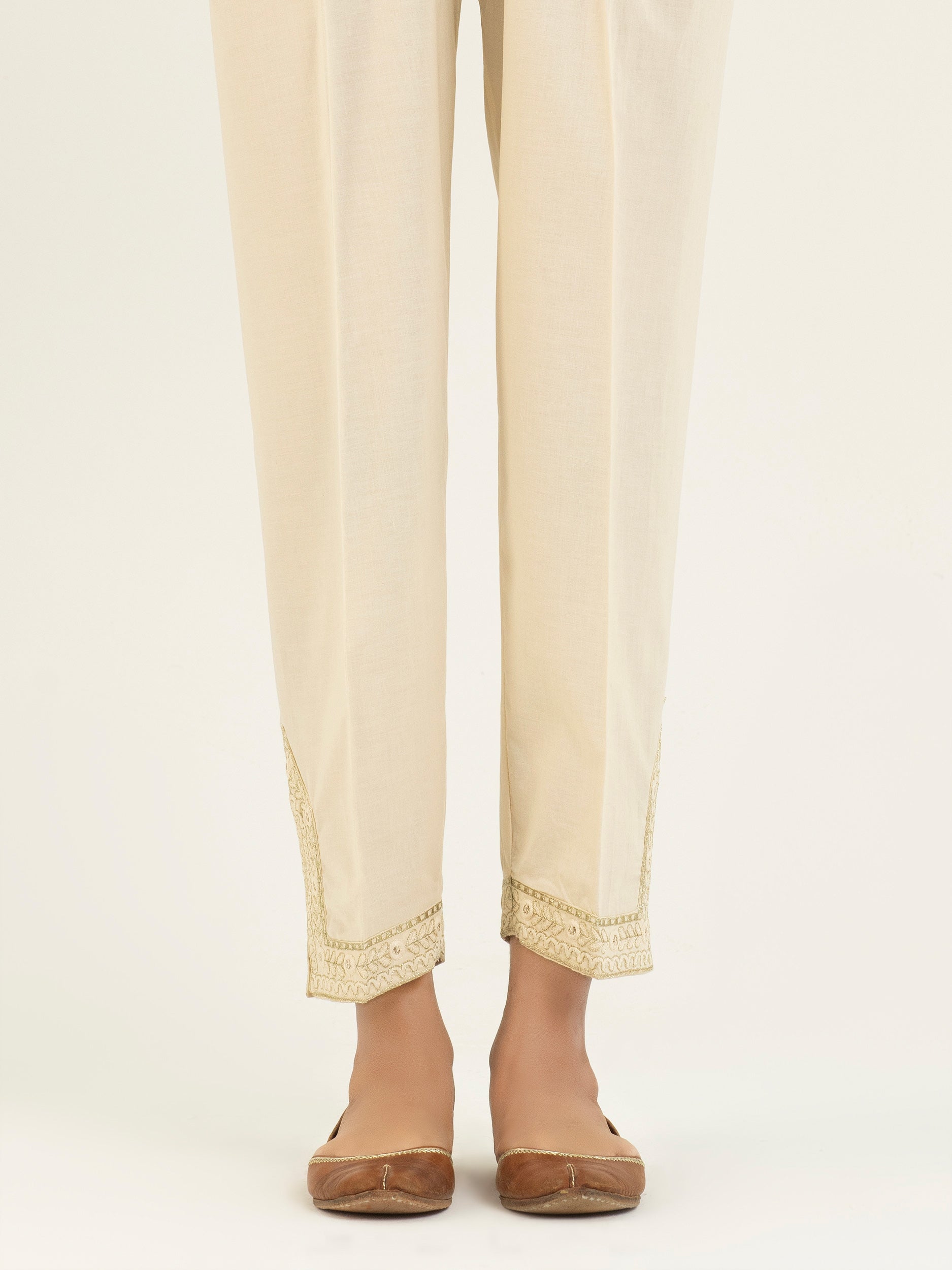 Cambric Trouser-Embroidered (Pret)