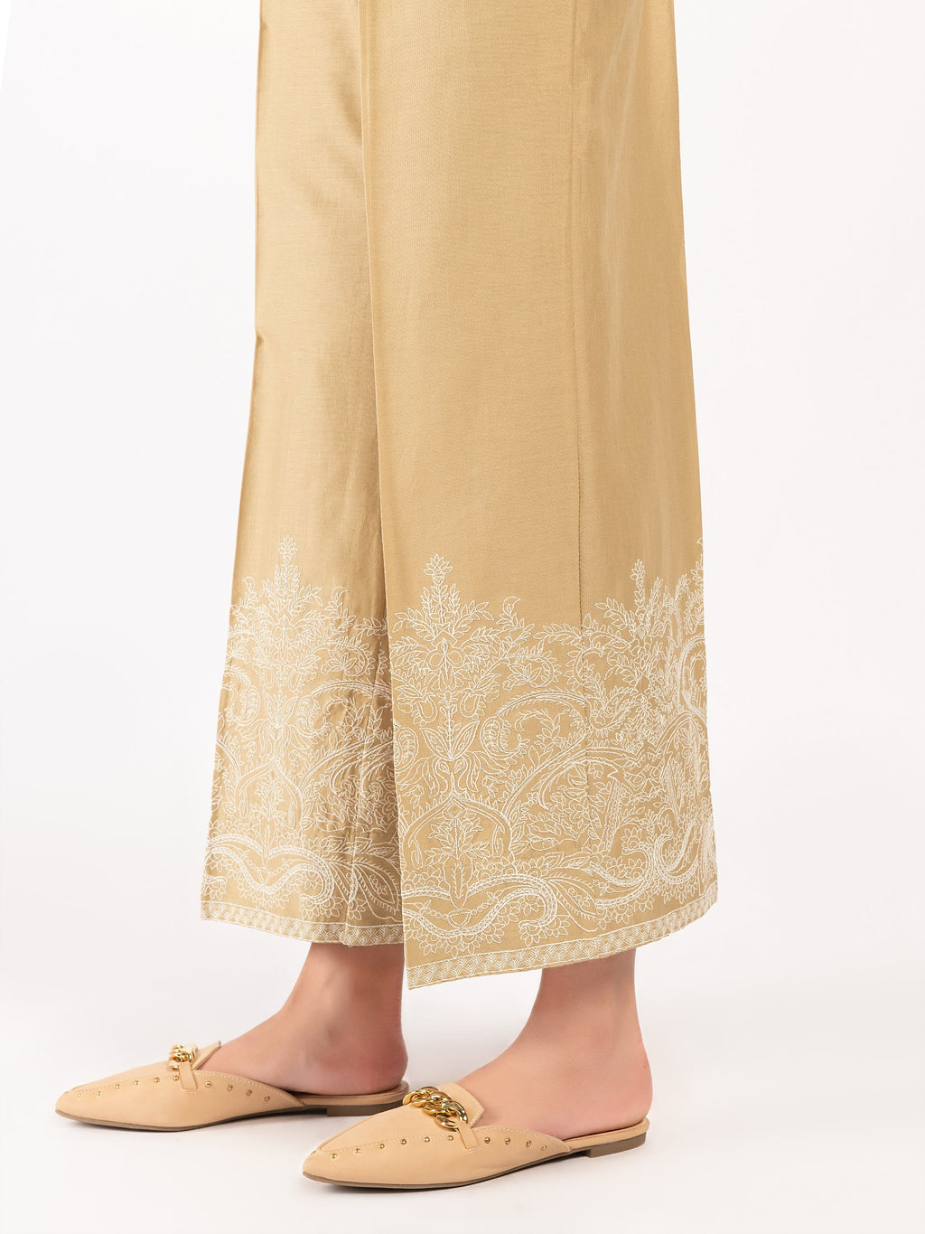 Winter Cotton Trousers- Embroidered (Pret)