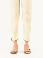 Raw Silk Trousers- Embroidered (Pret)
