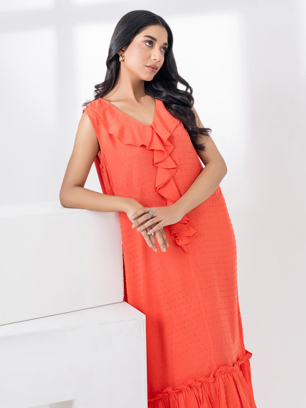 Dyed Jacquard Dress