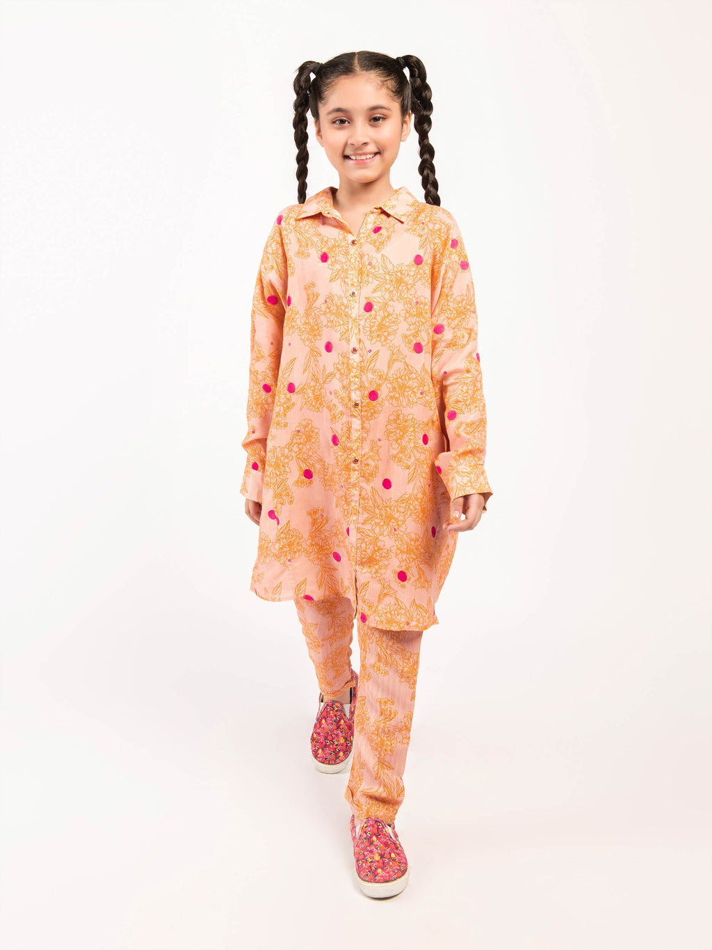 Embroidered Silk Suit