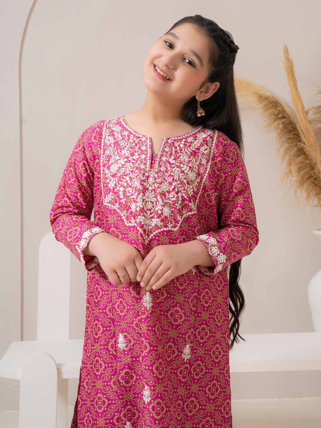 2 Piece Cambric Suit-Embroidered