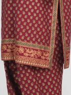 2 Piece Satin Suit- Embroidered (Pret)