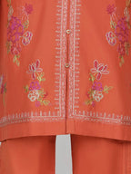 2 Piece Lawn Slub Suit- Embroidered (Pret)