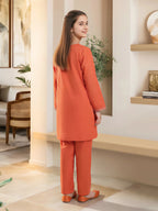 2 Piece Lawn Slub Suit- Embroidered (Pret)