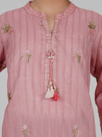 2 Piece Self Jacquard Suit- Embroidered (Pret)