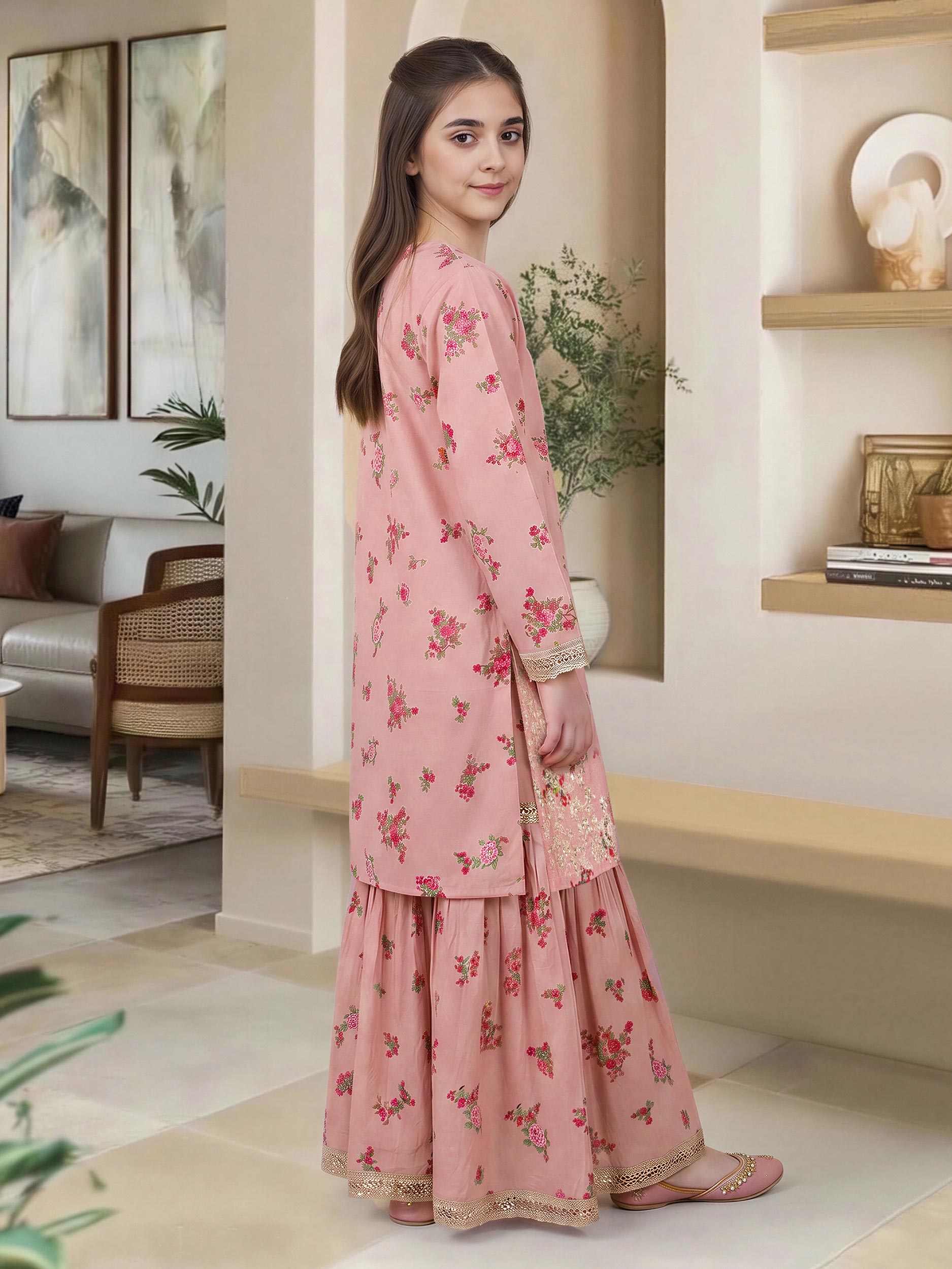 2 Piece Lawn Suit- Embroidered (Pret)