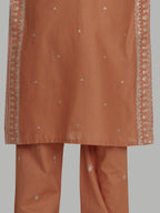 2 Piece Dobby Suit- Embroidered (Pret)