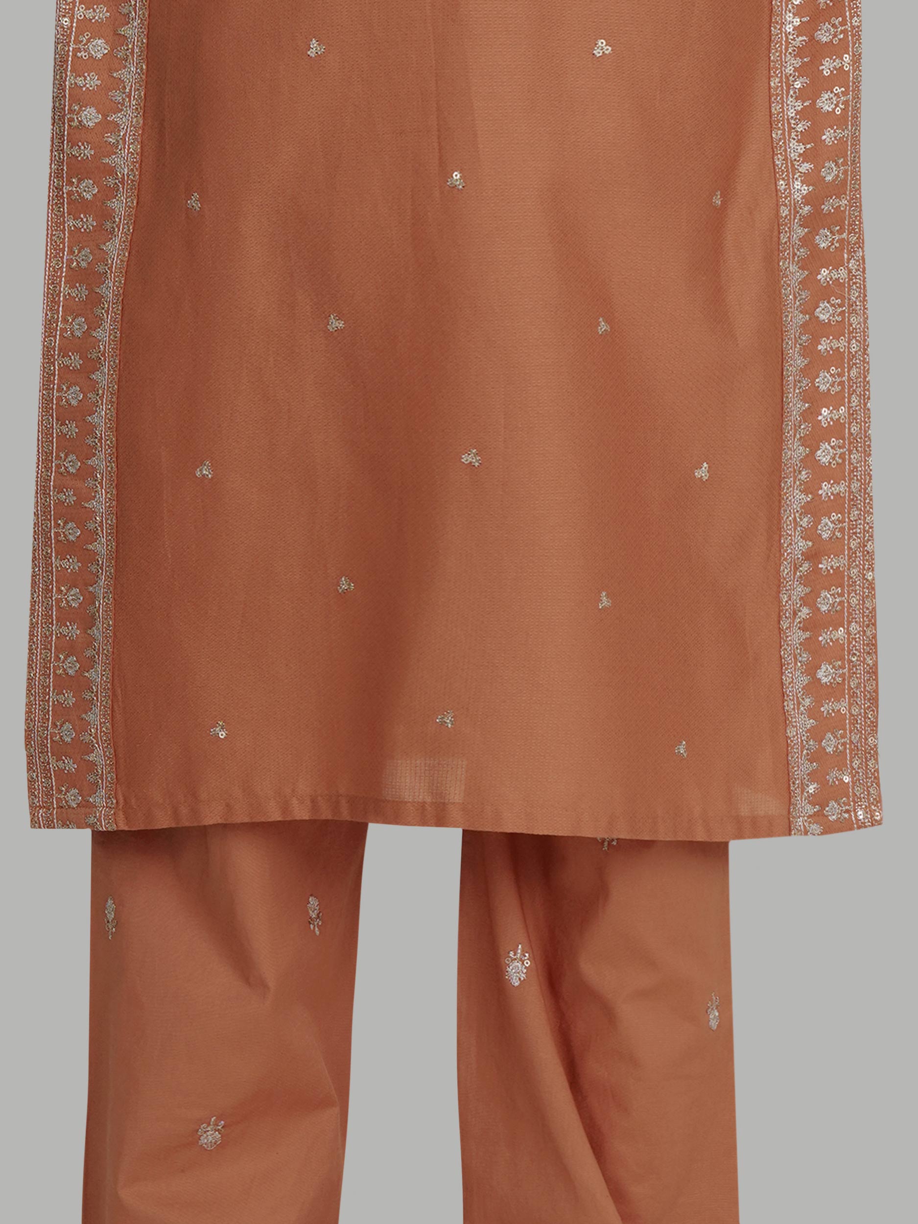 2 Piece Dobby Suit- Embroidered (Pret)